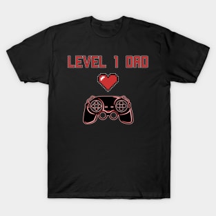 Level 1 Dad Gamer Father's Day T-Shirt